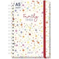 Häfft Terminkalender Family-Timer 2026/2027 / 17 Monate / A5, Wire-O-Bindung