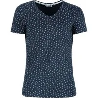 modAS Kurzarmshirt 40108 Damen T-Shirt Maritim mit Anker-Print und V-Ausschnitt