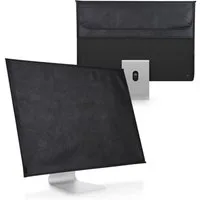 kwmobile Abdeckhaube Hülle für 24-26" Monitor, mit 2 Fächern auf Rückseite - Schutzhülle