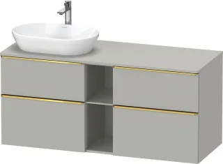 Duravit D-Neo Konsolenwaschtischunterbau wandhängend Betongrau Matt 1400x550x664 mm - DE4970L3407000 DE4970L34070000