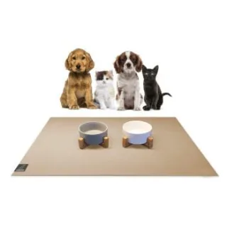 SANOZOO ® - Napfunterlage, Öko-Tex, Rechteckig 80 x 80 cm Sand / Beige