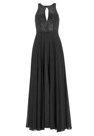 hey kyla - Abendkleid mit Stickerei und Cut-Out Detail black - Gr. - 32