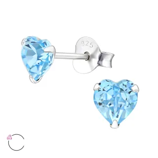 Herz Ohrringe aus 925 Silber