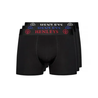 Henleys - "Trilock" Boxershorts für Herren(3er-Pack) (Schwarz)