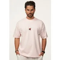 SOULSTAR T-Shirt mit Stickerei Herren Oversize-Fit Kurzarm Shirt mit Rundhals-Ausschnitt