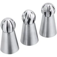 KINSI Tortenwerkzeug 3-tlg. Spritzset für Torten - Edelstahl Dekorier-Set, (3-tlg), Backzubehör für Kuchen,Cupcakes & Kekse