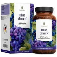 Naturtreu BLUTDRUCK Kapseln, 1 er 90 St., Hochdosiertes OPC (630 mg) aus französischen Traubenkernen, komb…