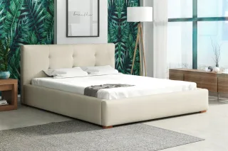 Polsterbett Bett Doppelbett TERAMO Kunstleder oder Stoff 180x200cm