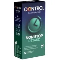 CONTROL CONDOMS Kondome Non Stop (Retard) Packung mit, 12 St., Kondome damit er länger durchhalten kann, Kondome mit Benzokain für längere Liebe