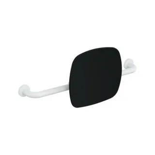 Hewi 801 Rückenstütze 801.51B916398 Wandabstand 150mm, matt, Lehne tiefschwarz, signalweiß