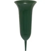 Geli Grabkerze Geli Grabvase Ø 11 cm dunkelgrün