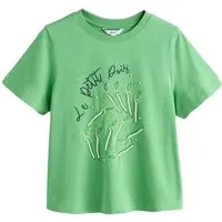 Next T-Shirt Kurzärmliges T-Shirt mit Petit-Pois-Muster (1-tlg)