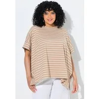 Ulla Popken T-Shirt Oversized geschnitten Streifen Rundhals