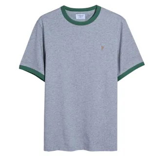 Farah - "Groves" T-Shirt für Herren, Ringer-Stil (Grau)