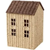 vertbaudet Aufbewahrungskorb HAUS aus Papierkordel, Kinderzimmer, Verstauen von Spielzeug & Co.