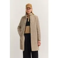 bugatti Wollmantel Modern Fit mit Flexcity Stretch und Stehkragen