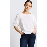 TOM TAILOR T-Shirt T-Shirt T-Shirt mit Lochstickereien
