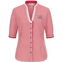 Nübler Dirndlbluse Trachtenbluse kurzar Sandy in Rot