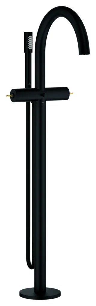 GROHE Wannenbatterie Atrio Private Collection, 25227 Bodenm. für Hebelgr. phantom black, 25227KF0 25227KF0