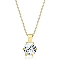 Elli Kette mit Anhänger Solitär Kristalle von Swarovski® 925 Sterling Silber