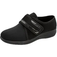 Fischer-Markenschuh Margot Klettschuh aus Stretchmaterial/Velour, Ledereinlegesohle herausnehmbar, Weite H