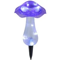 LIGHT&MORE LED Gartenleuchte Light & More LED Solarleuchte Pilz lila