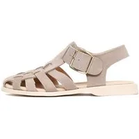 Derimod Sandalen aus Veloursleder Sandale Echtes Leder, Lederfutter, Schnallenverschluss, Geflochtene Riemen