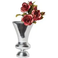 ARTRA Tischvase Aluminium Kelchvase L Dekoration Dekovase silber Tischvase (1 St)