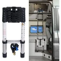 yourGEAR Teleskopleiter your GEAR Pescara - 2 m Teleskopleiter, schmal, ideal für Aufstelldach