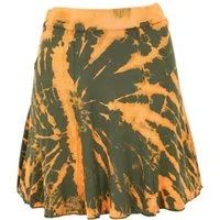 Guru-Shop Minirock Batik Hippie Minirock, Boho Sommerrock - olivgrün alternative Bekleidung