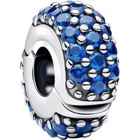 Pandora Charm-Einhänger Clip-Charm Silber Königsblaue Steine