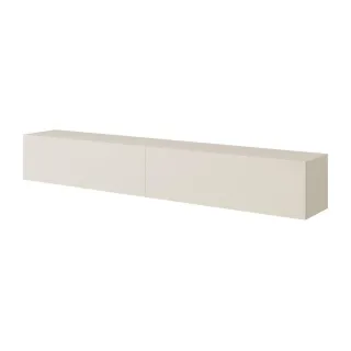 Selsey Tv-Hängeboard, Greige, Holzwerkstoff, 2 Fächer, Rechteckig, 200x30x31.6 cm, Wohnzimmer, Wohnwände, Lowboards, Lowboards stehend