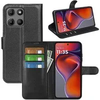betterfon Handyhülle Handytasche für Motorola Moto G15 / Moto G15 Power Schwarz, 3-Schicht-Hülle: Stoßfest + kratzresistent mit Passform