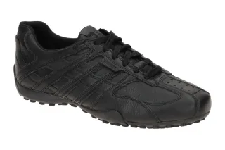 Geox Herren Sneakers U55MNB 00046 C9999 Schwarz Echtleder wasser- & luftdicht...