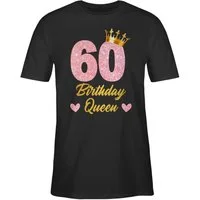 Shirtracer T-Shirt 60 Birthday Queen Geburtstags Königin Geburtstagsgeschenk 60 60. Geburtstag
