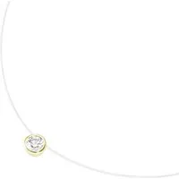 Smart Jewel Collier schwebender Stein, Zirkonia, Silber 925