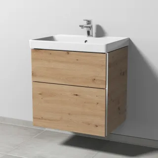 Sanipa 3way Waschtischunterbau zu Villeroy & Boch Avento Waschtisch mit 2 Auszügen, Eiche Natural-To BR62185