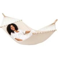 AMANKA Hängematte 2 Personen - 280 x 120 cm Doppelhängematte XL für Garten und Balkon, Stabhängematte Baumwolle - Gartenliege ohne Gestell - Hängeschaukel