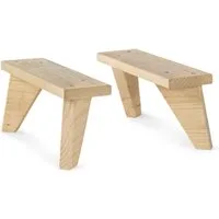 Astigarraga Kit Line Möbelfuß Vollholz-Regalbeine - Dinamic, 2er Set Möbelfüße
