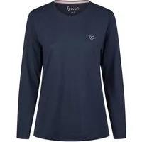 By Louise Pyjamaoberteil Damen Pyjamashirt mit langem Arm (1-tlg) Baumwolle