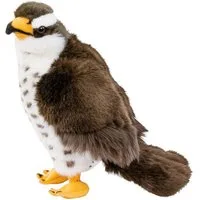 Teddys Rothenburg Kuscheltier Falke stehend 23 cm braun/grau/weiß Plüschvogel Stofftier (Plüschtier, Stofffalke, Plüschvogel)