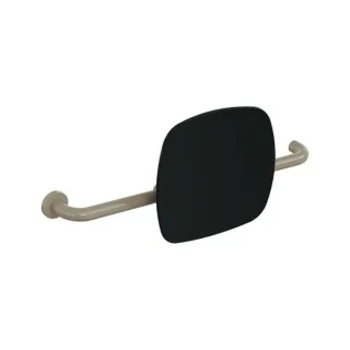 Hewi 801 Rückenstütze 801.51.9263L86 Wandabstand 150mm, Ausführung links, Lehne tiefschwarz, sand