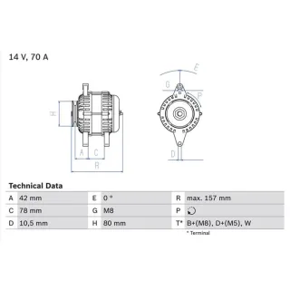 Bosch Lichtmaschine Nissan Cabstar