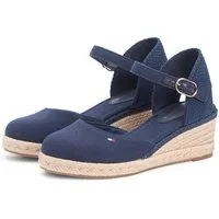 Tommy Hilfiger MID WEDGE ESPAD CLOSED TOE Keilsandalette Plateau, Sommerschuh mit verstellbarer Schnalle, schmale Form