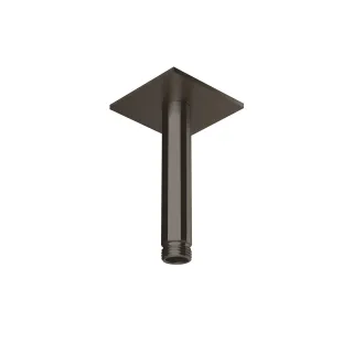 Herzbach spa ix pvd deckenarm 100 rosette 70 eckig black, Black Steel, 21.964810.2.40 21.964810.2.40