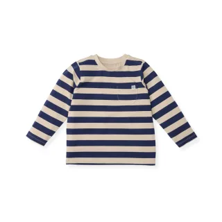 Cloby Langarmshirt mit UPF 50+ Navy/Sandy Stripe - 6 bis 12 Monate