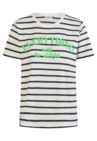 BROADWAY NYC FASHION - T-Shirt soft white stripe - Gr. - 001