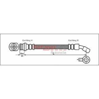 Metzger Bremsschlauch vorne rechts Suzuki Samurai Sj413