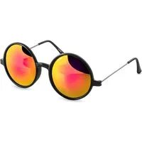 Caspar Sonnenbrille SG021 Unisex Retro XL Nickelbrille mit runden Gläsern bunt verspiegelt