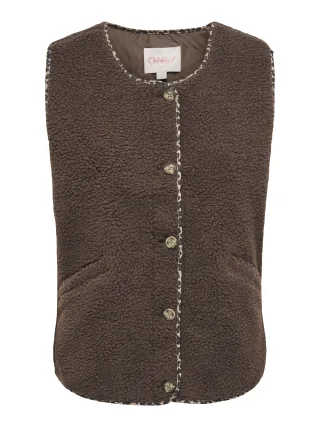 ONLY - ONLBABY TEDDY VEST PNT Chocolate Martini - Gr. - XL